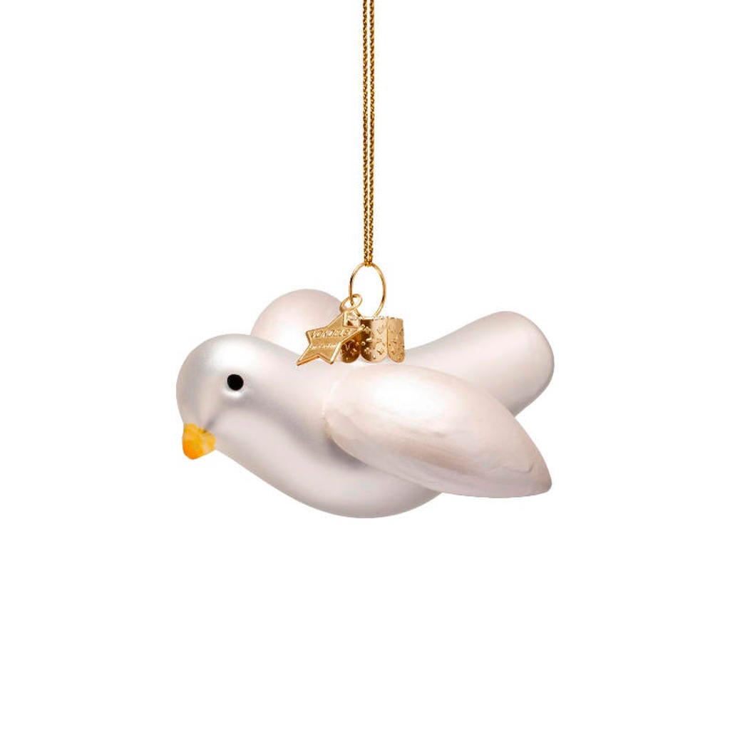Vondels kerstornament glas Nijntje vredesduif H11cm