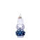 Vondels kerstornament glas Nijntje blauwe bloemenjurk H11cm
