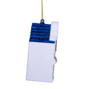 thumbnail: Vondels kerstornament glas wit grachtenhuis kaaswinkel H9cm