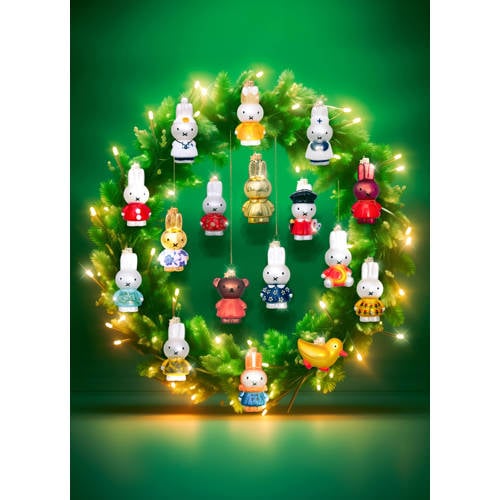 Vondels kerstornament glas Nijntje met borstel H11cm afbeelding