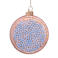 Vondels kerstornament glas blauw/wit Nederlands beschuitje H8.5cm