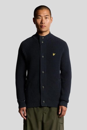 vest gebreid donkerblauw