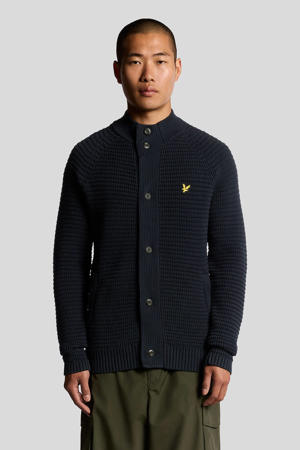 vest gebreid donkerblauw