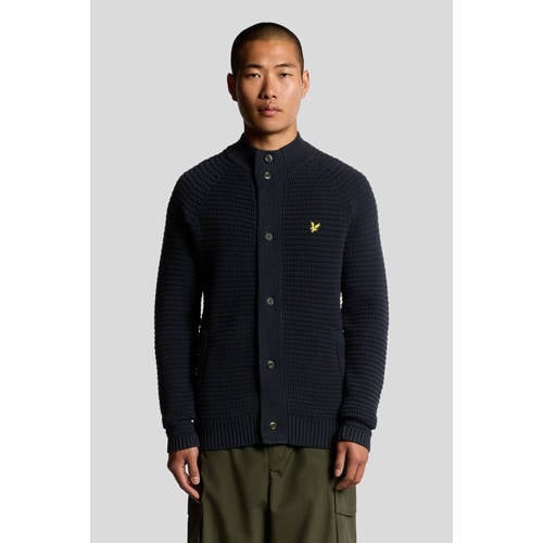Lyle & Scott vest gebreid donkerblauw afbeelding