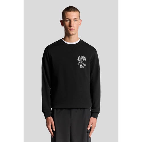 Lyle & Scott sweater met backprint zwart afbeelding