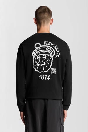 sweater met backprint zwart
