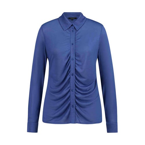 Claudia Sträter blouse blauw gebreid afbeelding