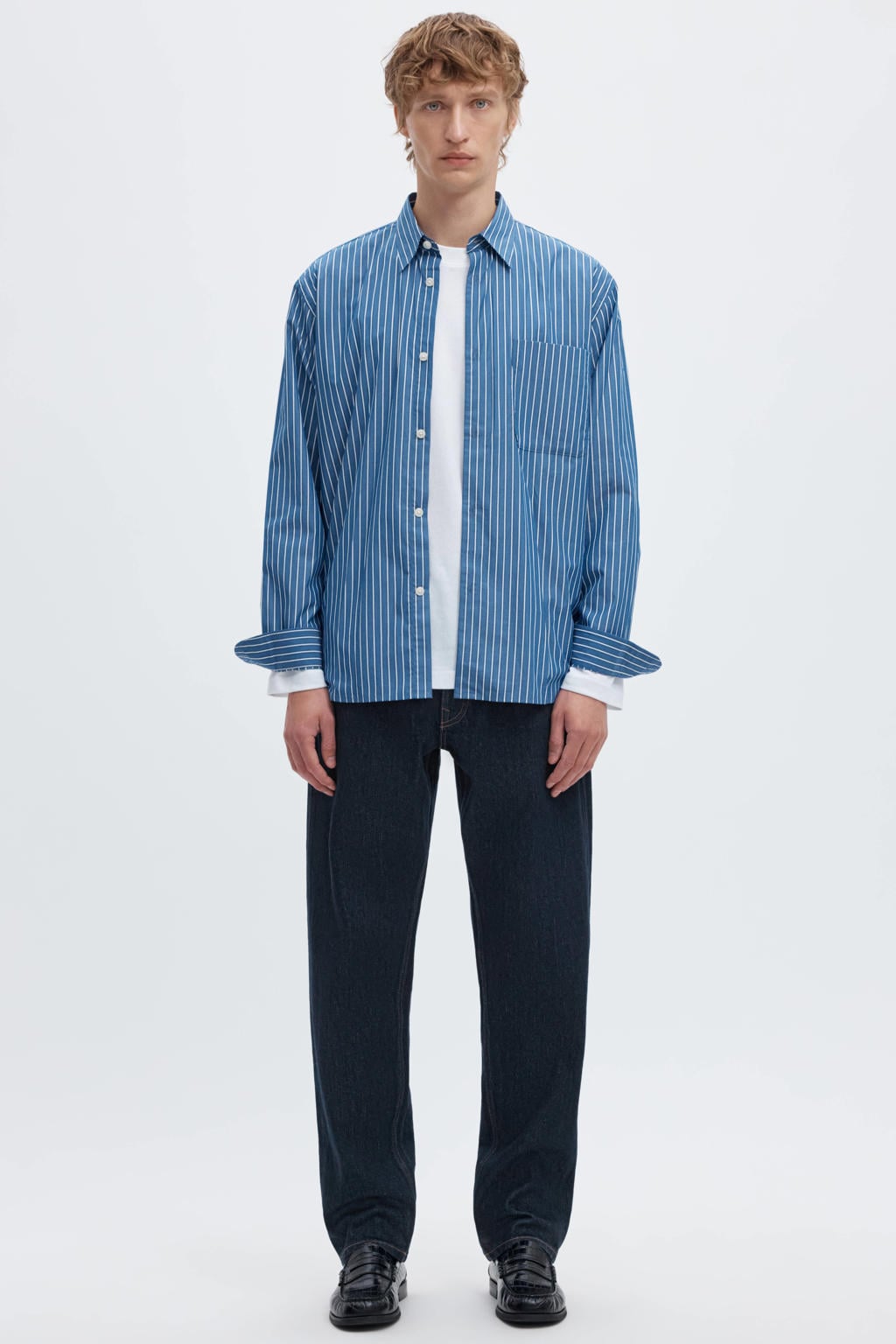 Selected BEN KORI straight leg jeans dark blue denim