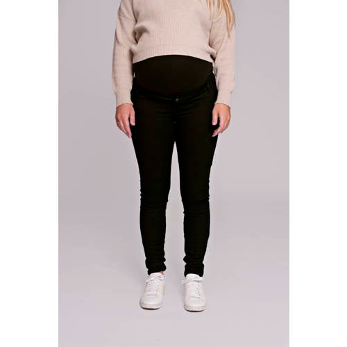 LOVE2WAIT high waist zwangerschaps skinny jeans black denim afbeelding