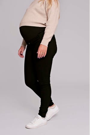 high waist zwangerschaps skinny jeans black denim