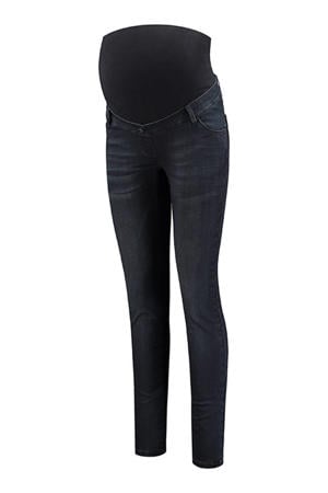 high waist zwangerschaps skinny jeans dark blue denim