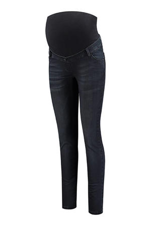 high waist zwangerschaps skinny jeans dark blue denim