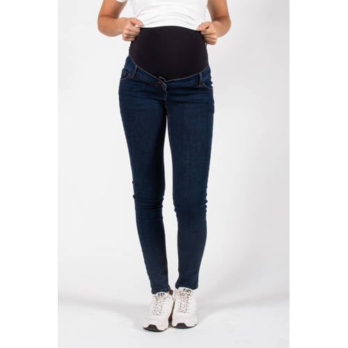 LOVE2WAIT high waist zwangerschaps skinny jeans medium blue denim afbeelding