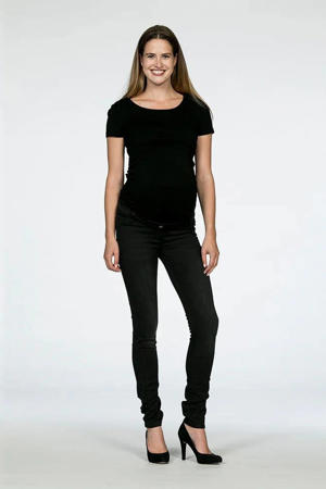 high waist zwangerschaps skinny jeans black denim