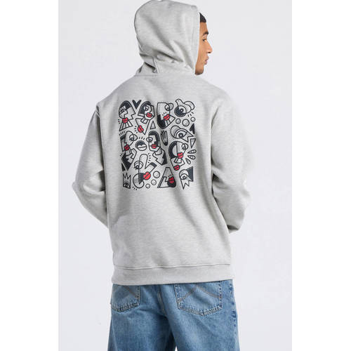 America Today hoodie met backprint grijs afbeelding