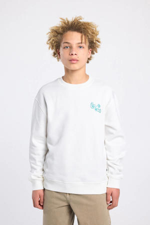 sweater met backprint wit