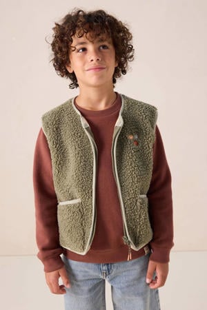 teddy gilet donkergroen