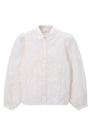 gebloemde blouse wit