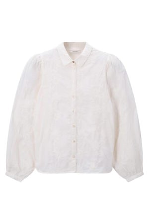gebloemde blouse wit