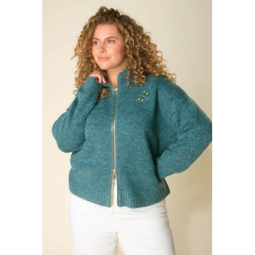Yest Curve gebreid vest blauw afbeelding