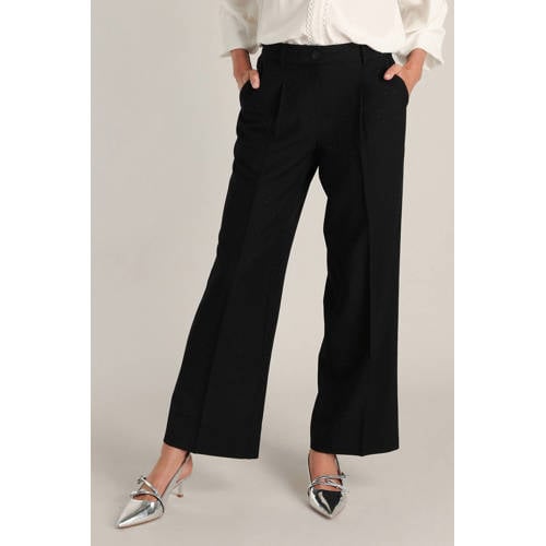 Yest wide leg high waist pantalon zwart afbeelding