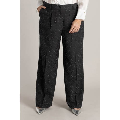 Yest Curve wide leg high waist pantalon grijs afbeelding