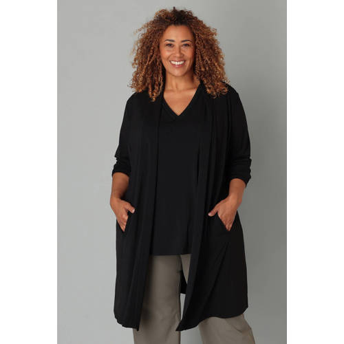 Colletta lang vest zwart afbeelding