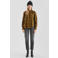 QS geruite blouse bruin