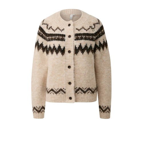 QS vest met wol ecru afbeelding