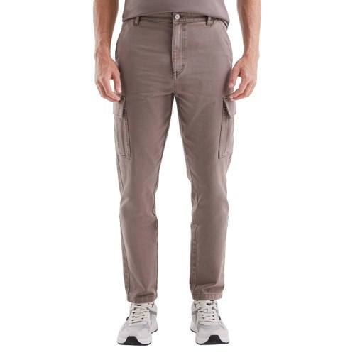 QS denim regular cargo broek bruin afbeelding