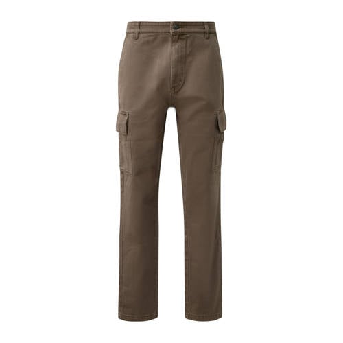 QS denim regular cargo broek bruin afbeelding