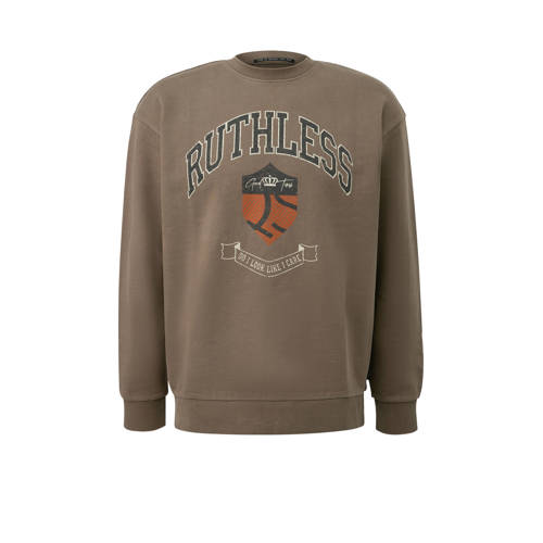 QS sweater bruin afbeelding