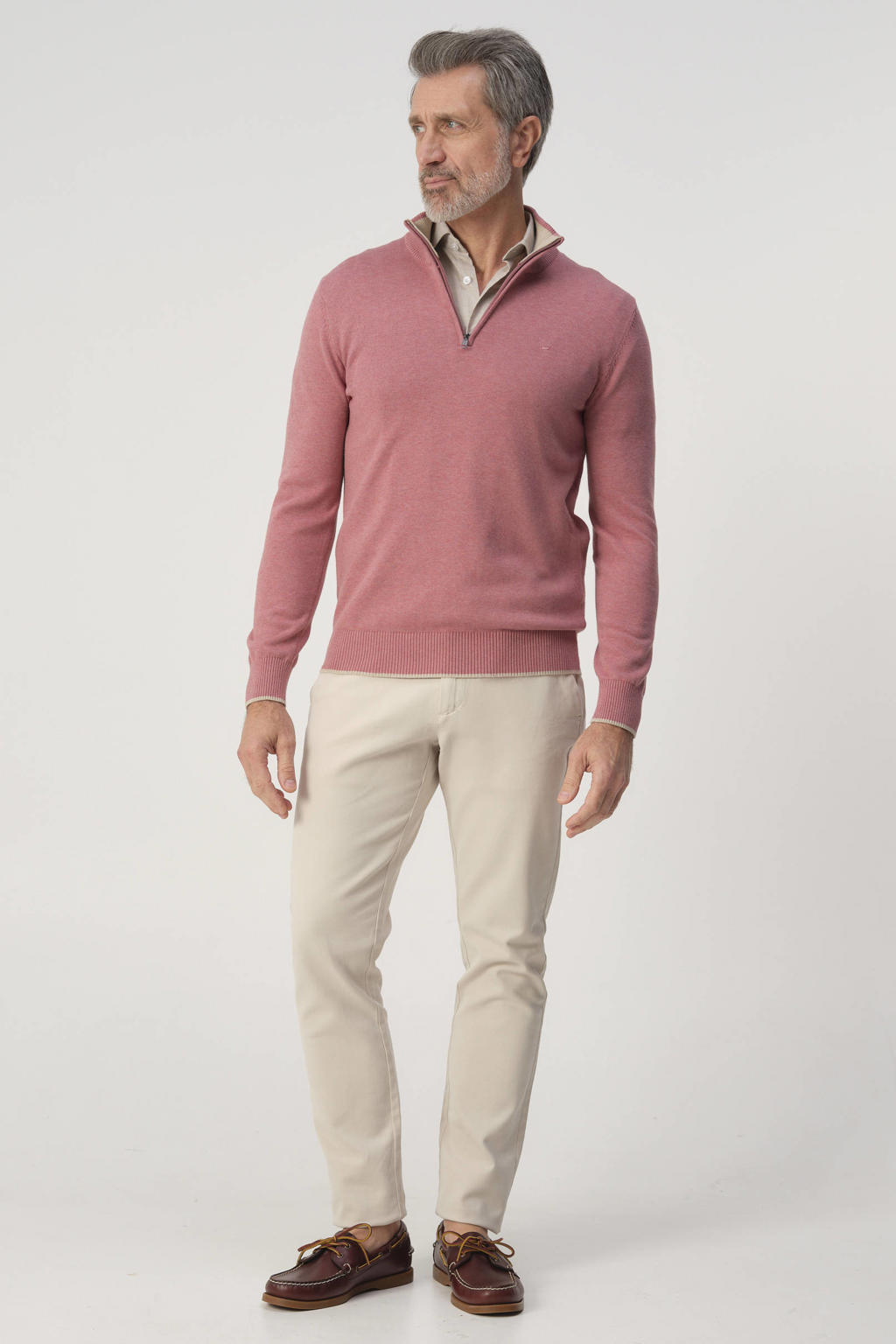 Campbell pullover fijn gebreid roze
