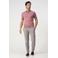 Campbell regular polo roze fijn gebreid
