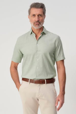 regular casual overhemd lichtgroen