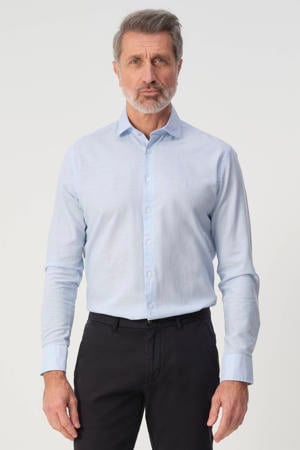 regular casual overhemd lichtblauw