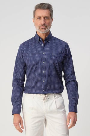 Regular casual overhemd blauw