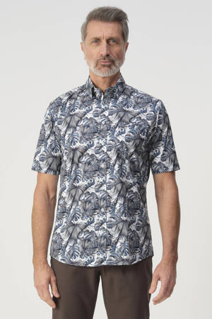 regular casual overhemd donkerblauw