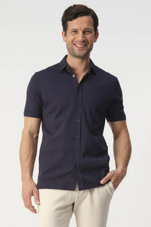 regular casual overhemd donkerblauw