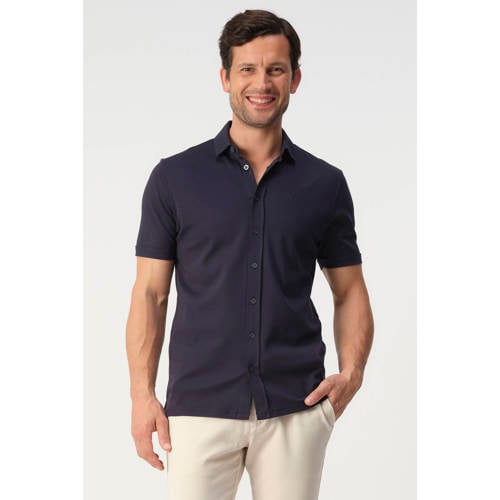 Campbell regular casual overhemd donkerblauw afbeelding