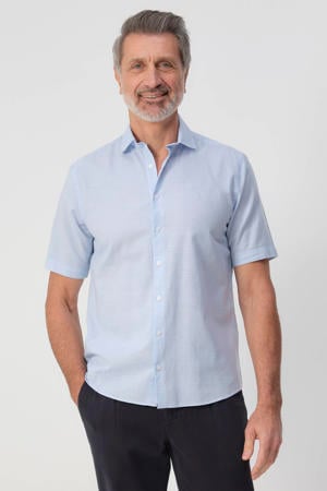 regular casual overhemd lichtblauw