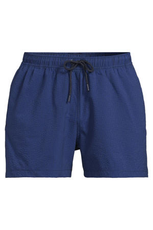 seersucker zwemshort donkerblauw