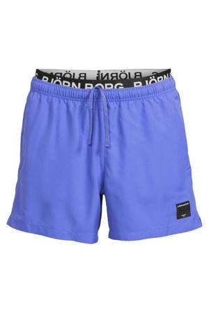 zwemshort met logo blauw