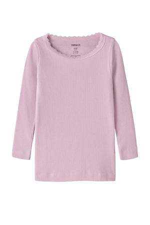 longsleeve rib gebreid roze