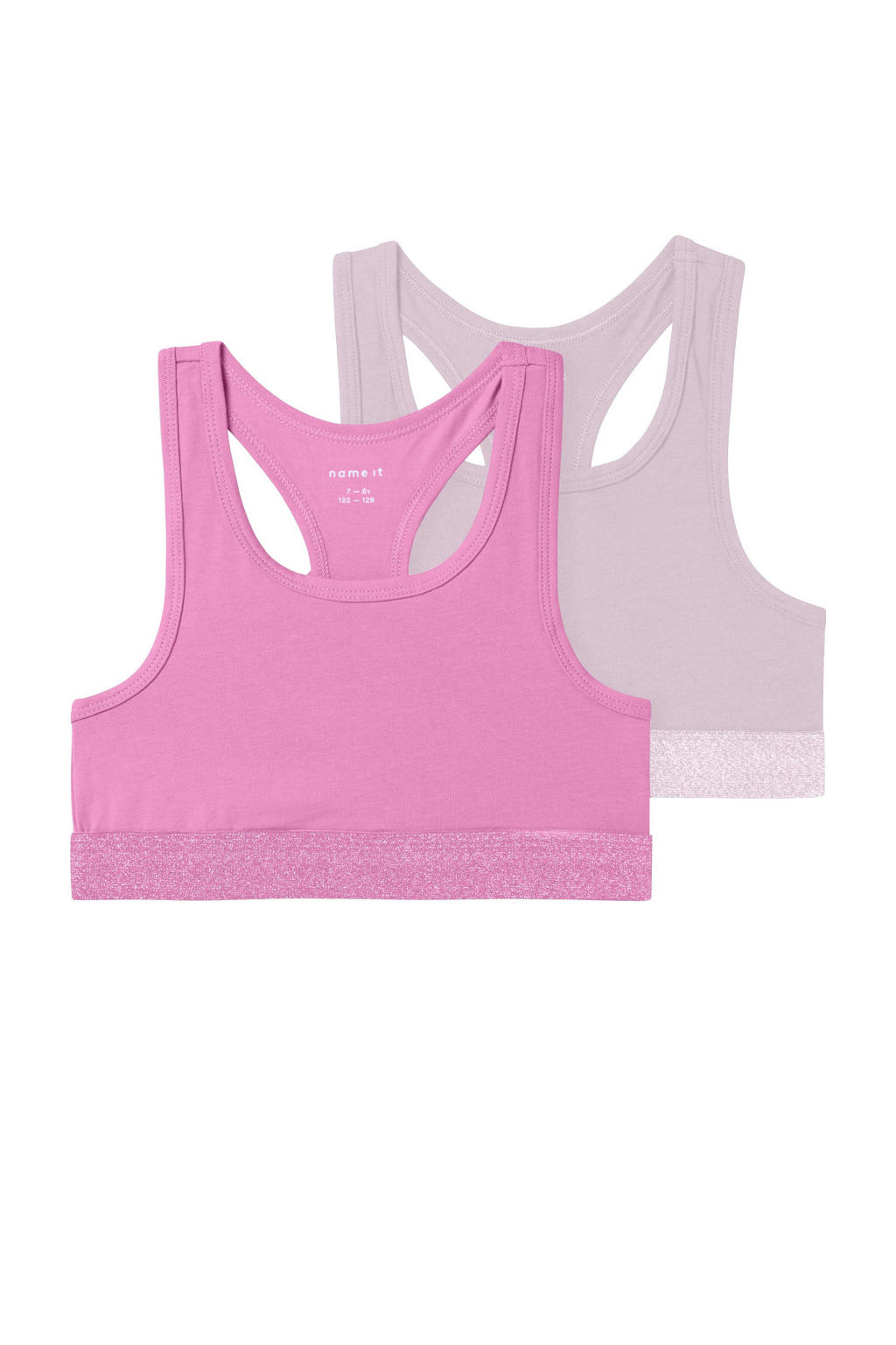 NAME IT KIDS bh top - roze/lichtroze (set van 2)