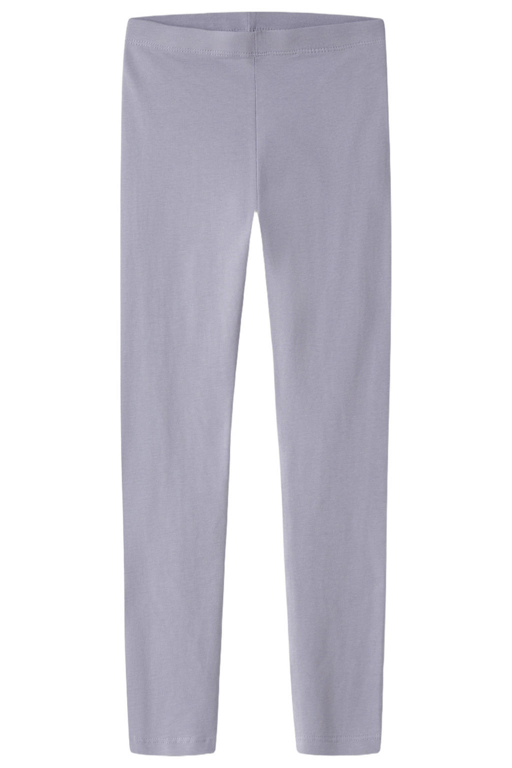 Paarse meisjes NAME IT KIDS slim legging van stretchkatoen met regular waist, elastische tailleband en effen