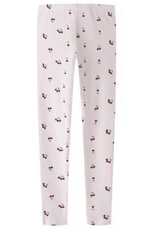 slim gebloemde legging roze