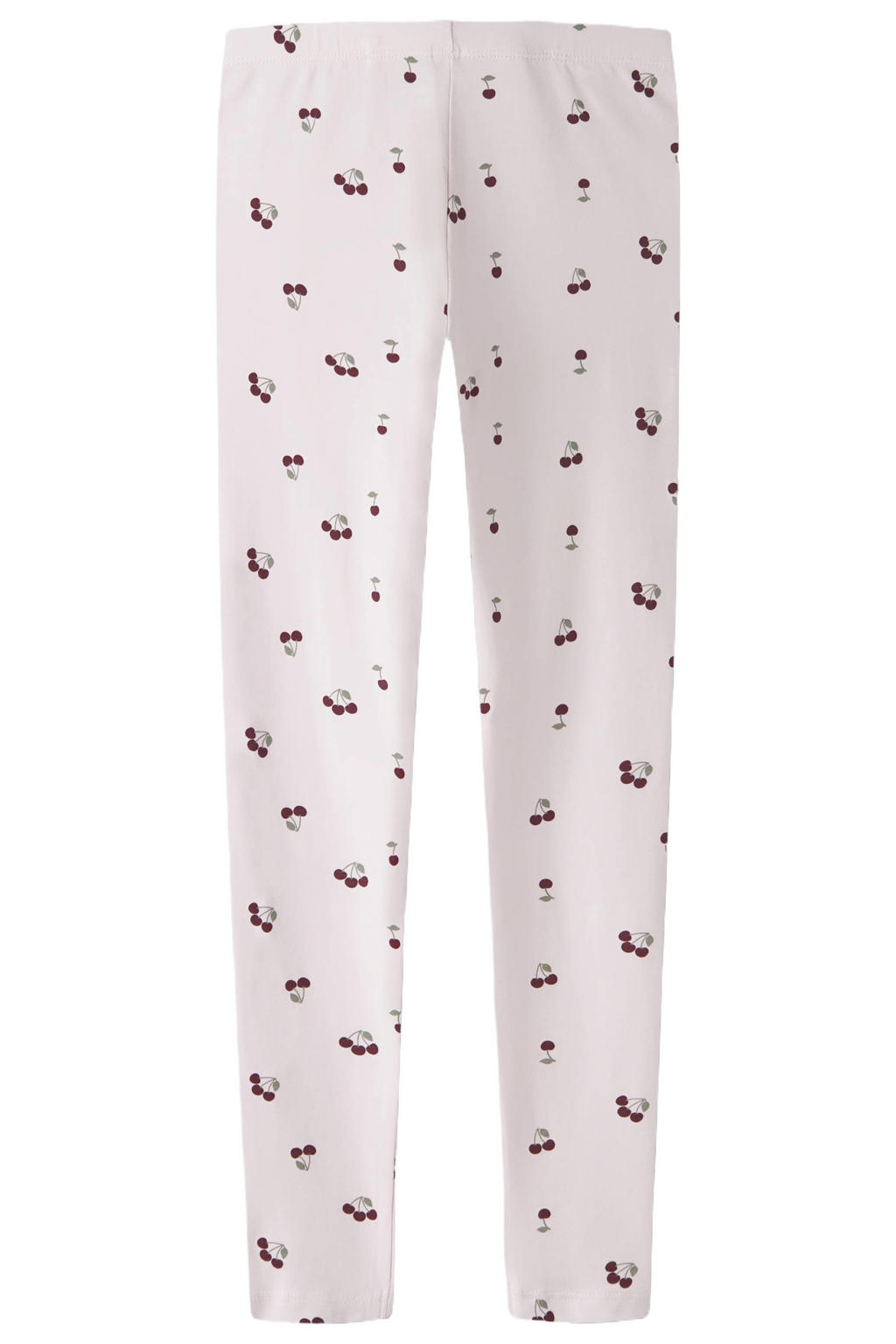 Roze meisjes NAME IT KIDS slim gebloemde legging van stretchkatoen met elastische tailleband