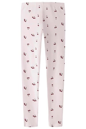 slim gebloemde legging roze