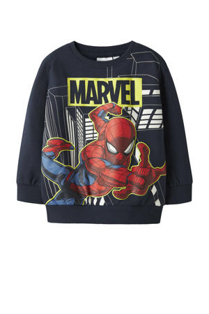 Spiderman sweater donkerblauw